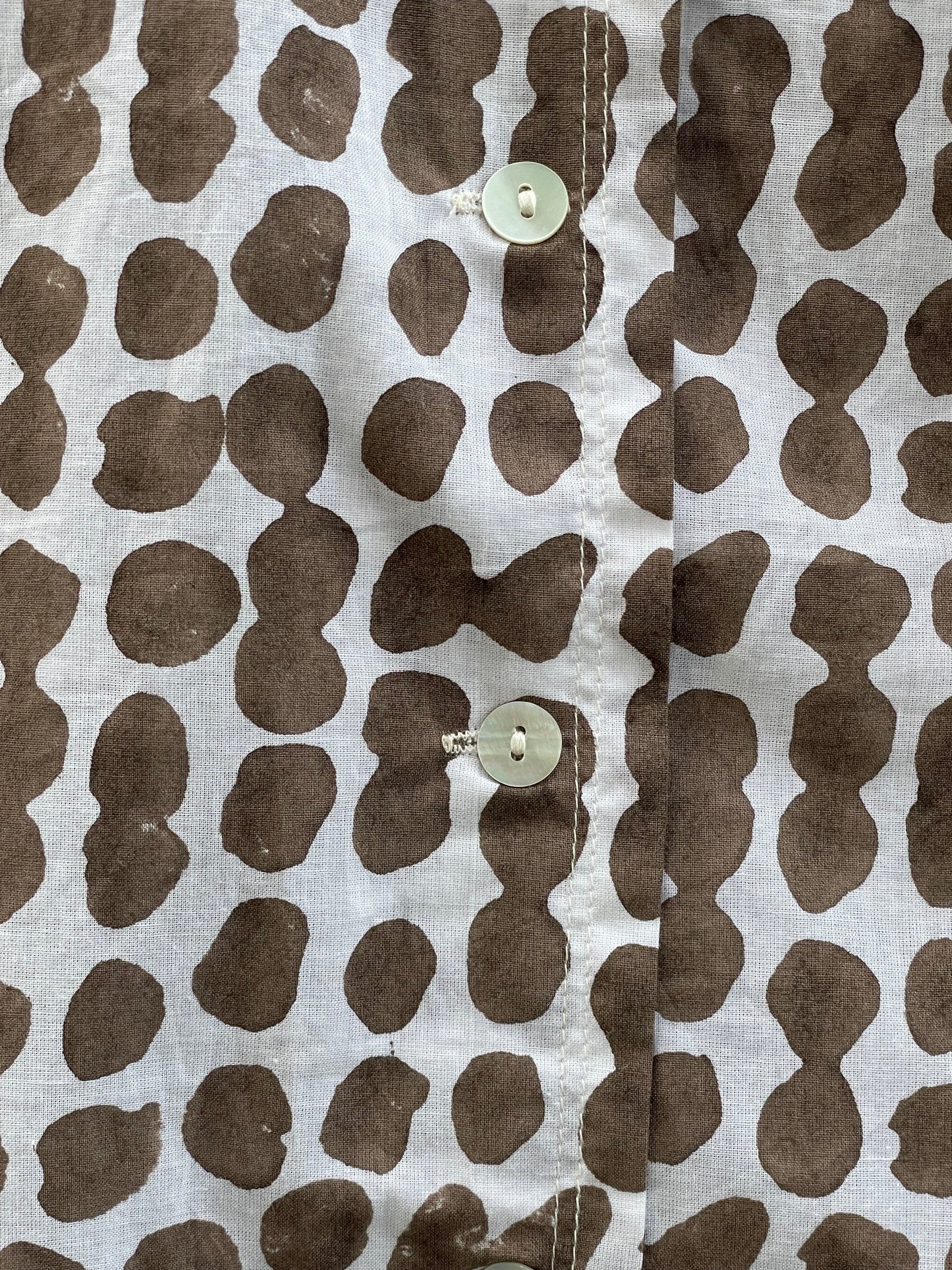 Relaxed Boyfriend Shirt Messy Dot - Pinecone