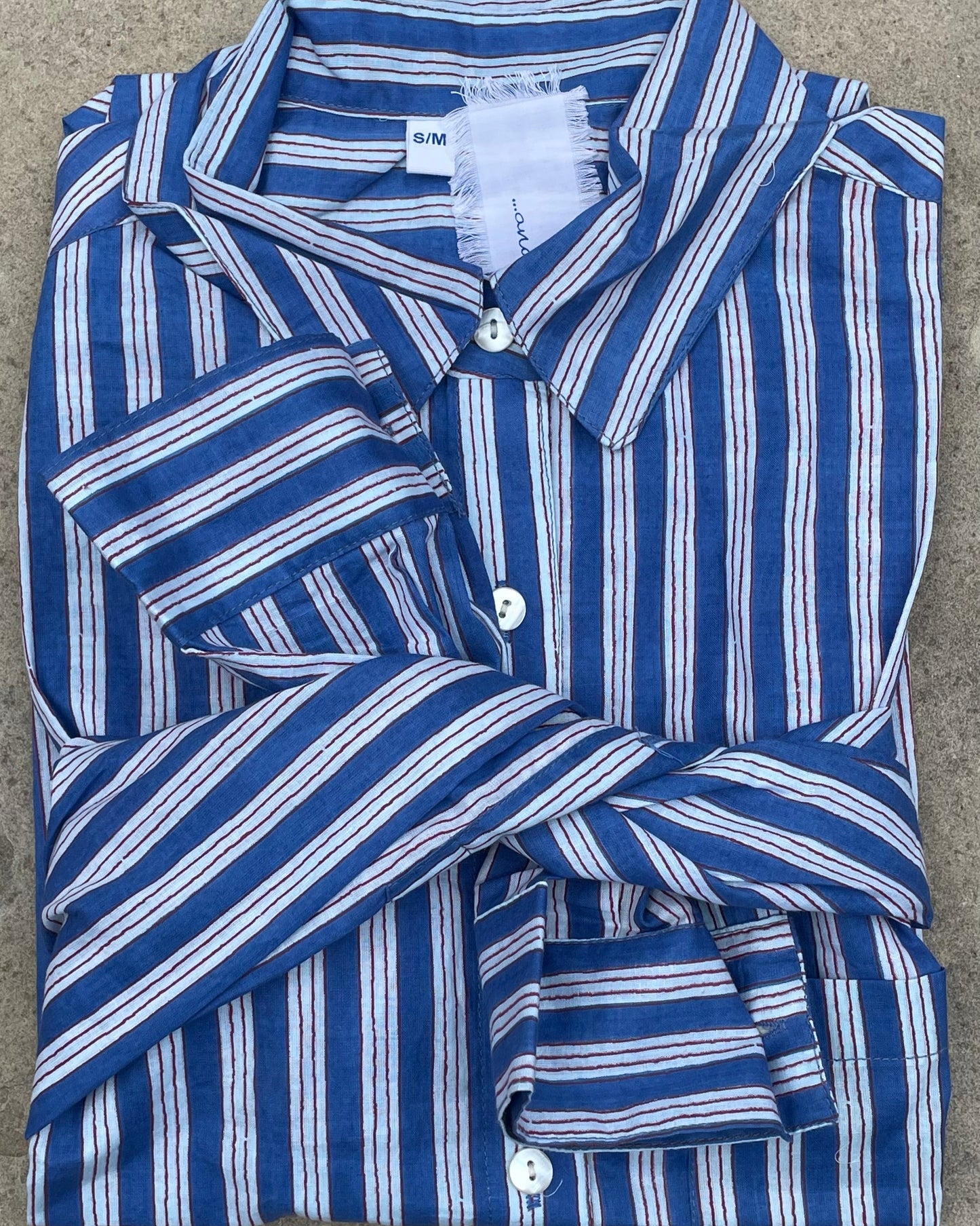 Good Boyfriend Shirt - Tuscan Stripe Blue