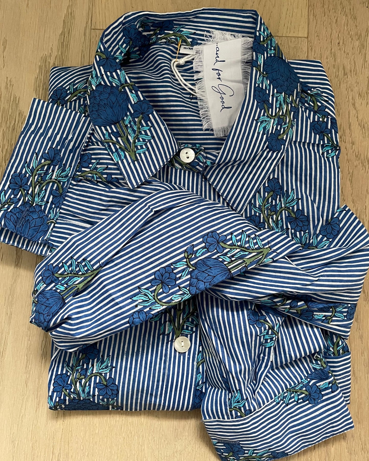 Good Boyfriend Shirt - Avalon Floral Coastal Blue