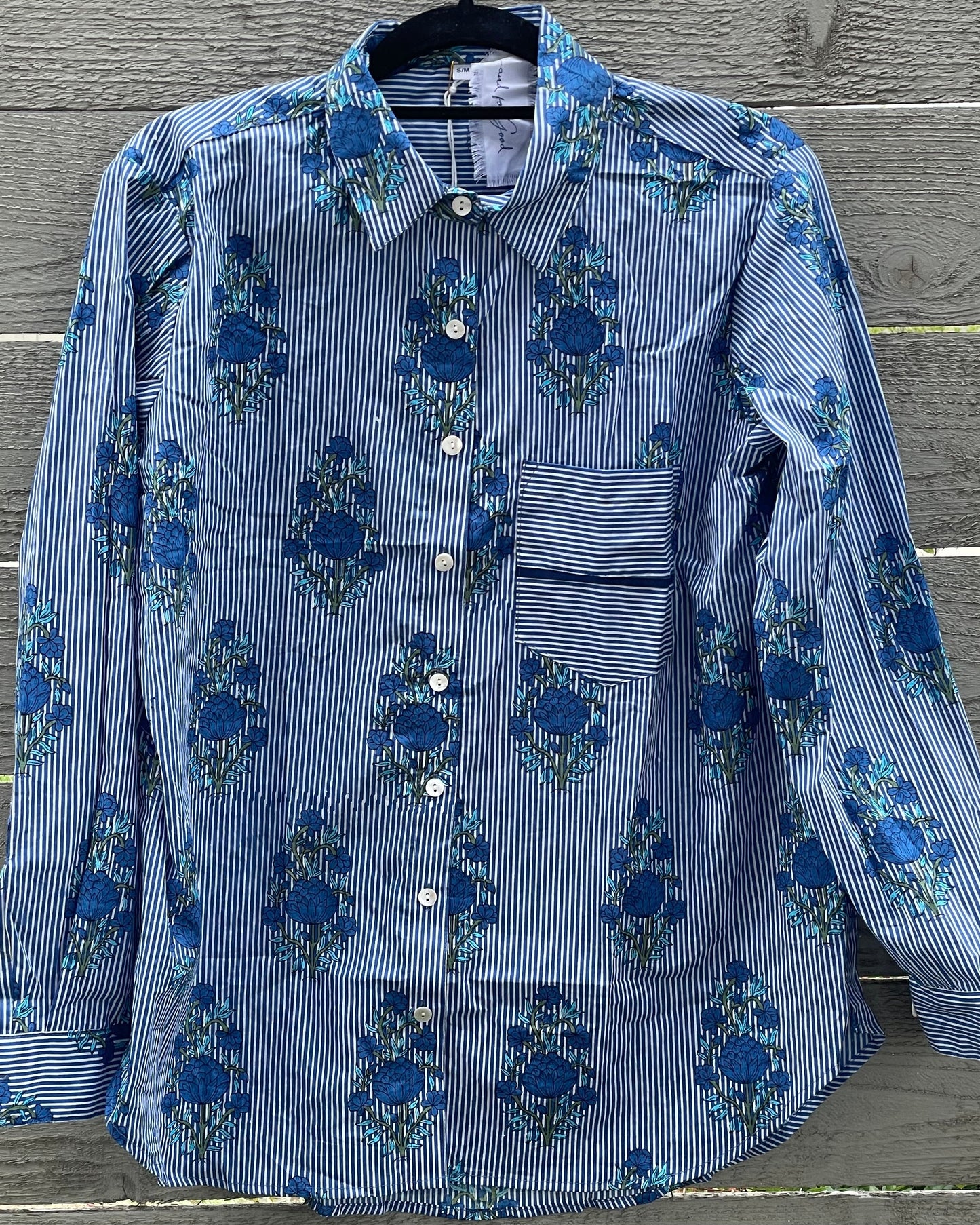 Good Boyfriend Shirt - Avalon Floral Coastal Blue