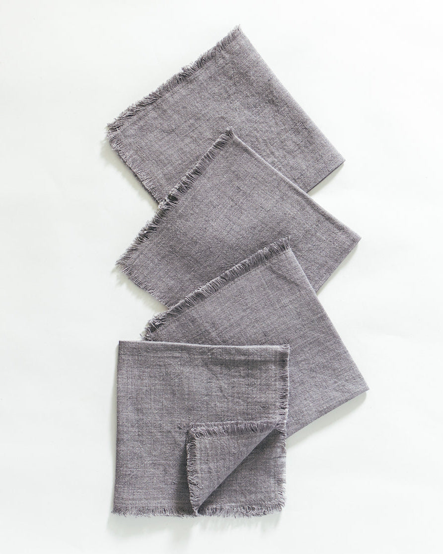Stone Washed Linen Cocktail Napkin