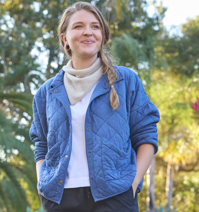Countryside Quilted Jacket - Inky Blue - FINAL SALE