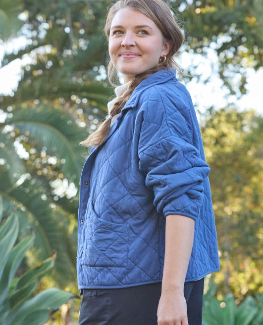 Countryside Quilted Jacket - Inky Blue - FINAL SALE