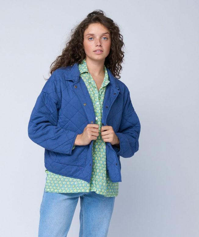 Countryside Quilted Jacket - Inky Blue - FINAL SALE