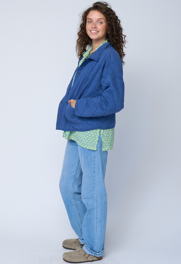 Countryside Quilted Jacket - Inky Blue - FINAL SALE