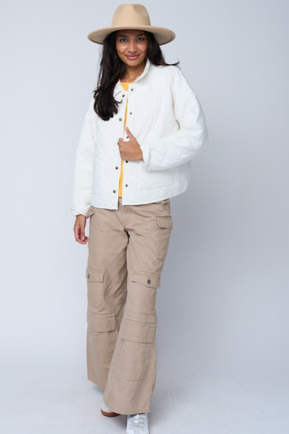 Countryside Quilted Jacket - Natural - FINAL SALE