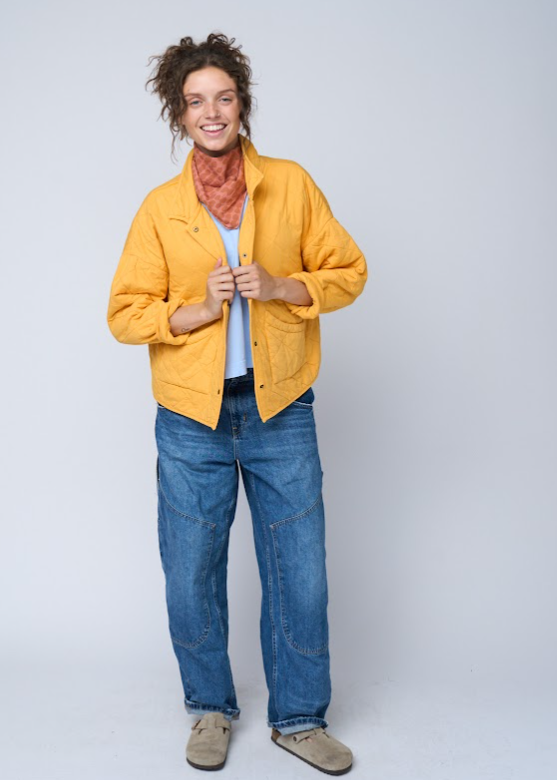 Countryside Quilted Jacket - Mango - FINAL SALE