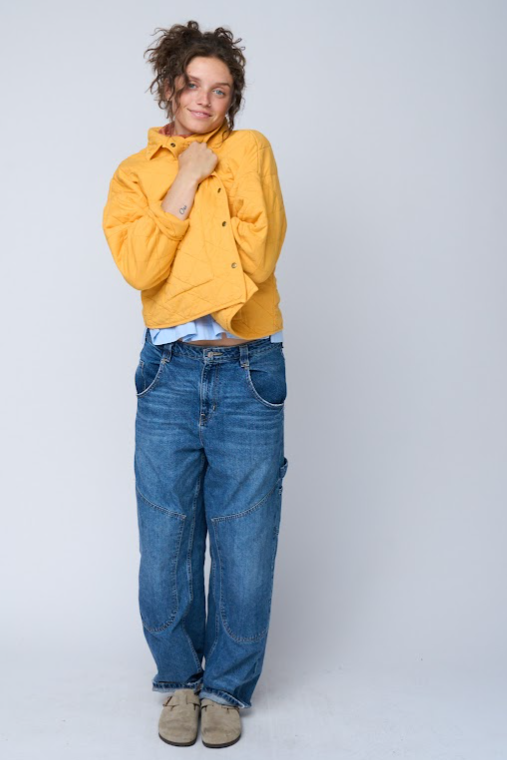 Countryside Quilted Jacket - Mango - FINAL SALE