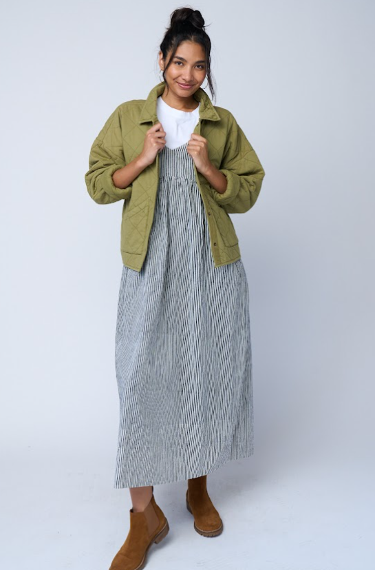Countryside Quilted Jacket - Olive Oil - FINAL SALE