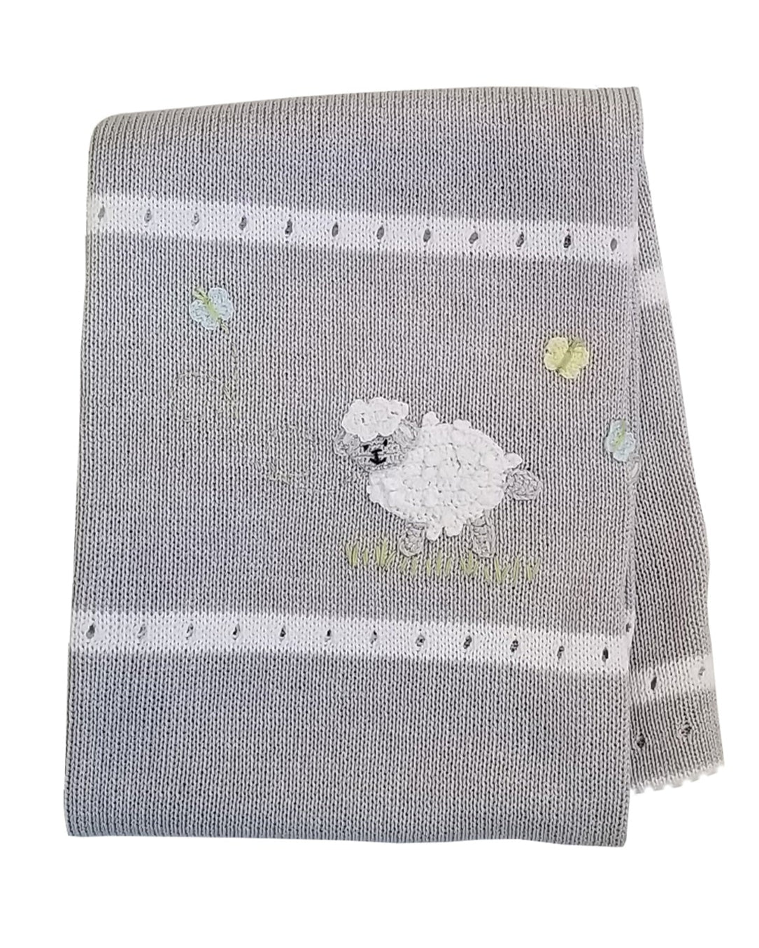 Lamb Baby Blanket, Grey