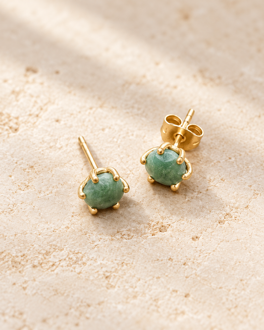 Exclusive Green Quartz Studs