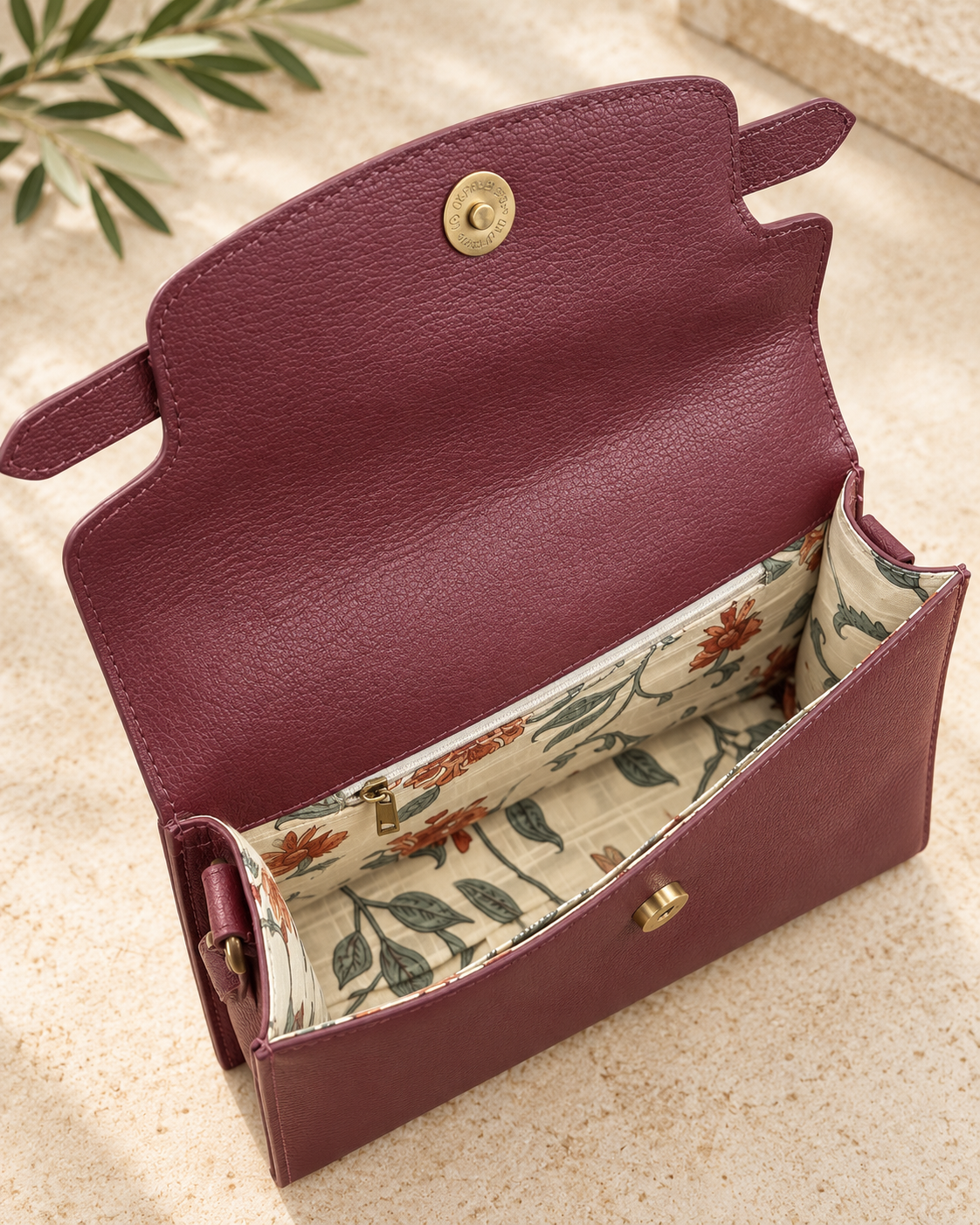 EXCLUSIVE One of a Kind - Burgundy Handbag with Crossbody