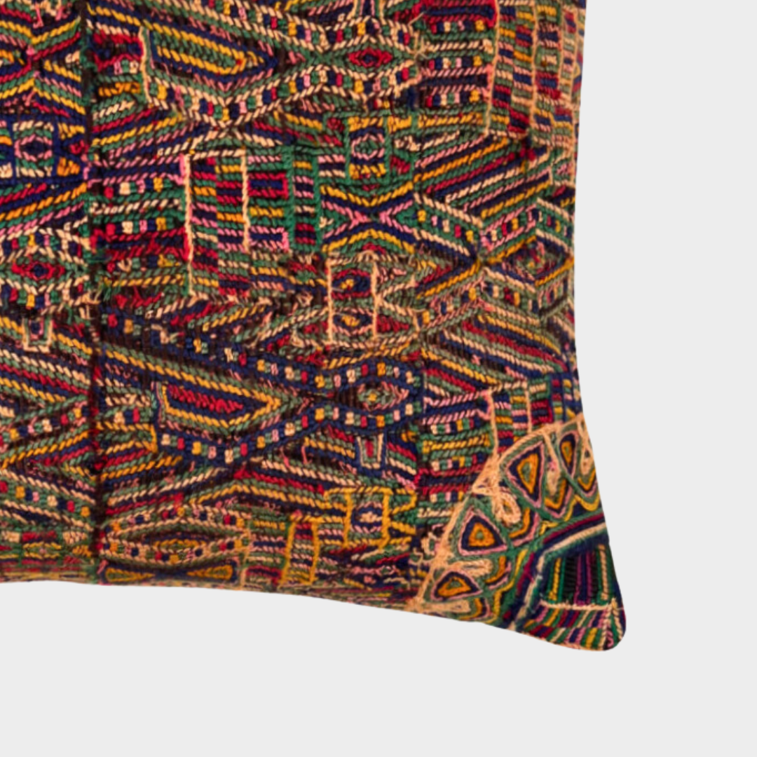 Huipil & Hemp Throw Pillow Cover