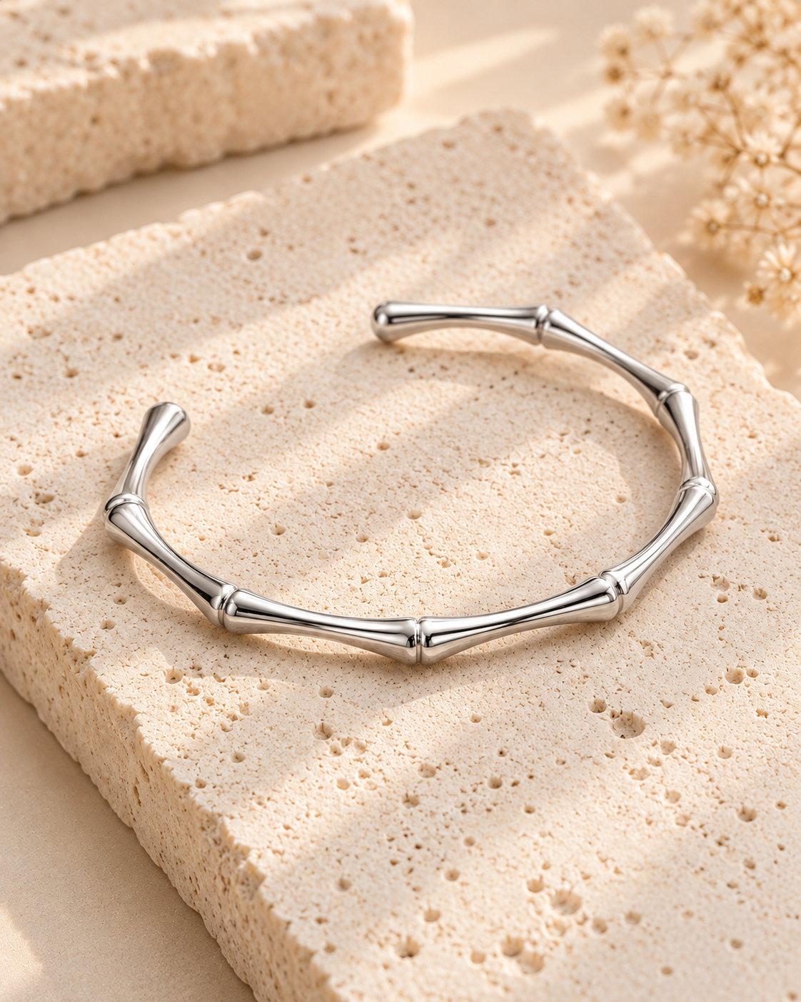 EXCLUSIVE Silver Bamboo Cuff