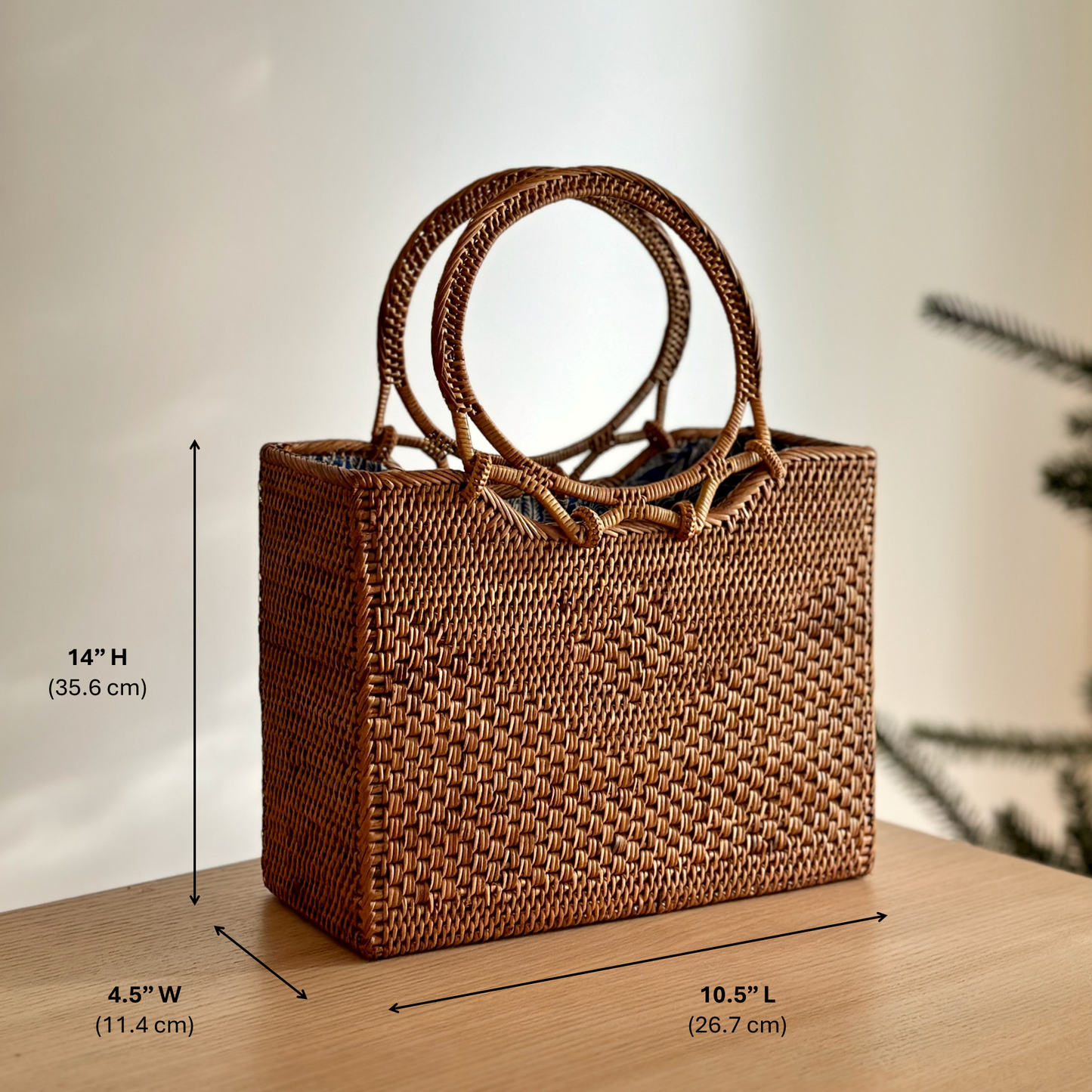 Bali Rattan Handbag - Hailey