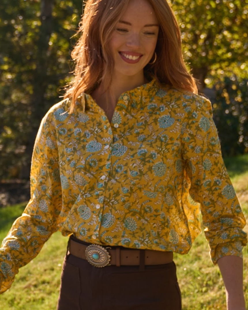 Good Boyfriend Shirt - Devon Floral Sunshine