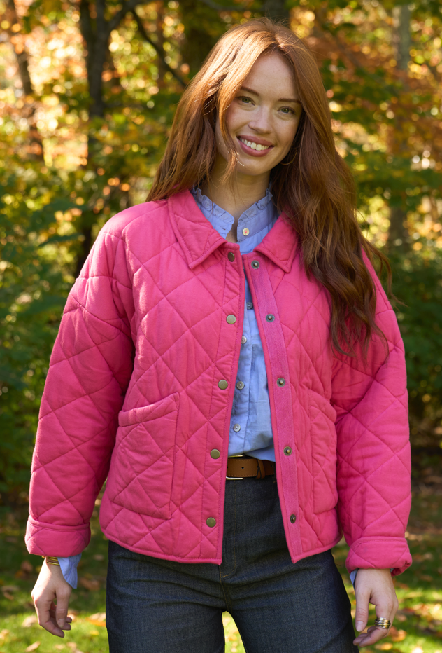Countryside Quilted Jacket - Neon Pink