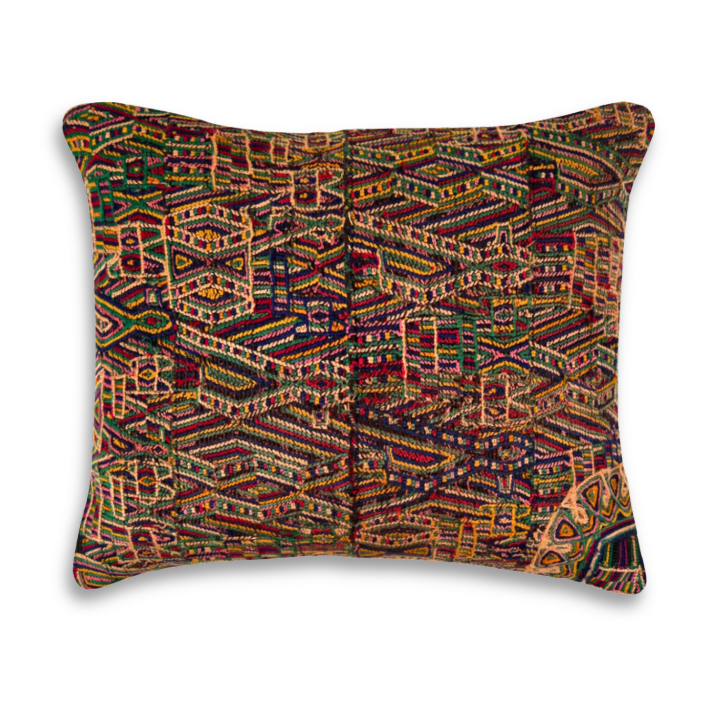 Huipil & Hemp Throw Pillow Cover