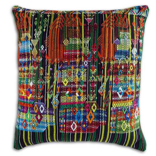 Huipil & Hemp Throw Pillow Cover