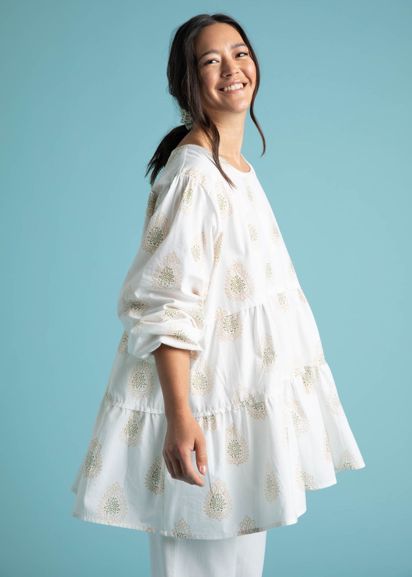 Meadow Tiered Tunic - Totem Paisley in Baked Clay