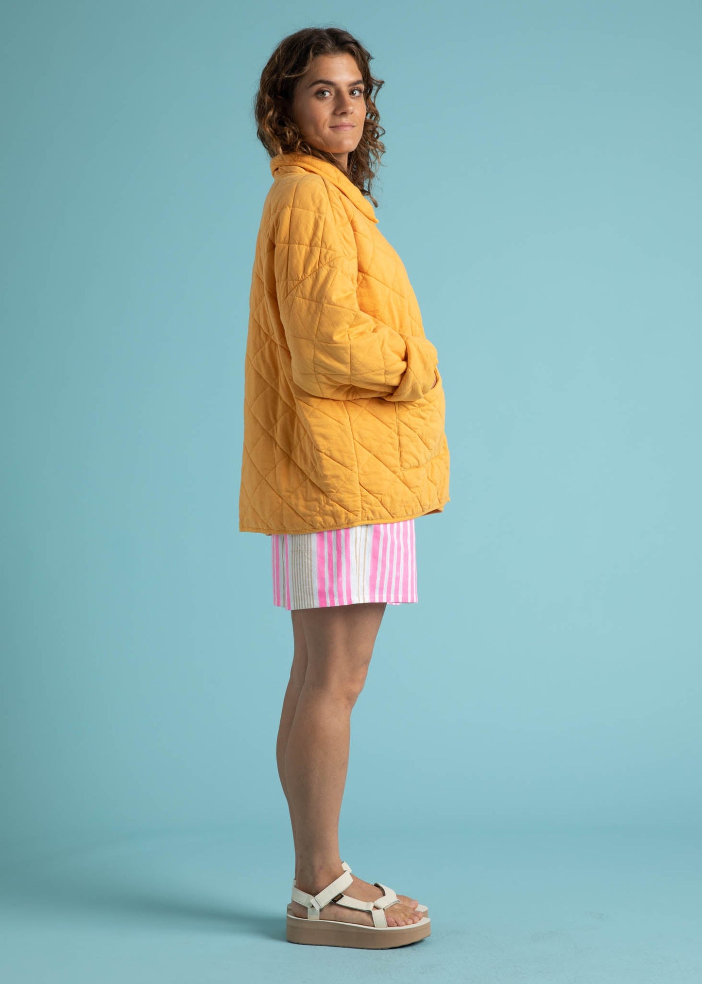Countryside Quilted Jacket - Mango - FINAL SALE