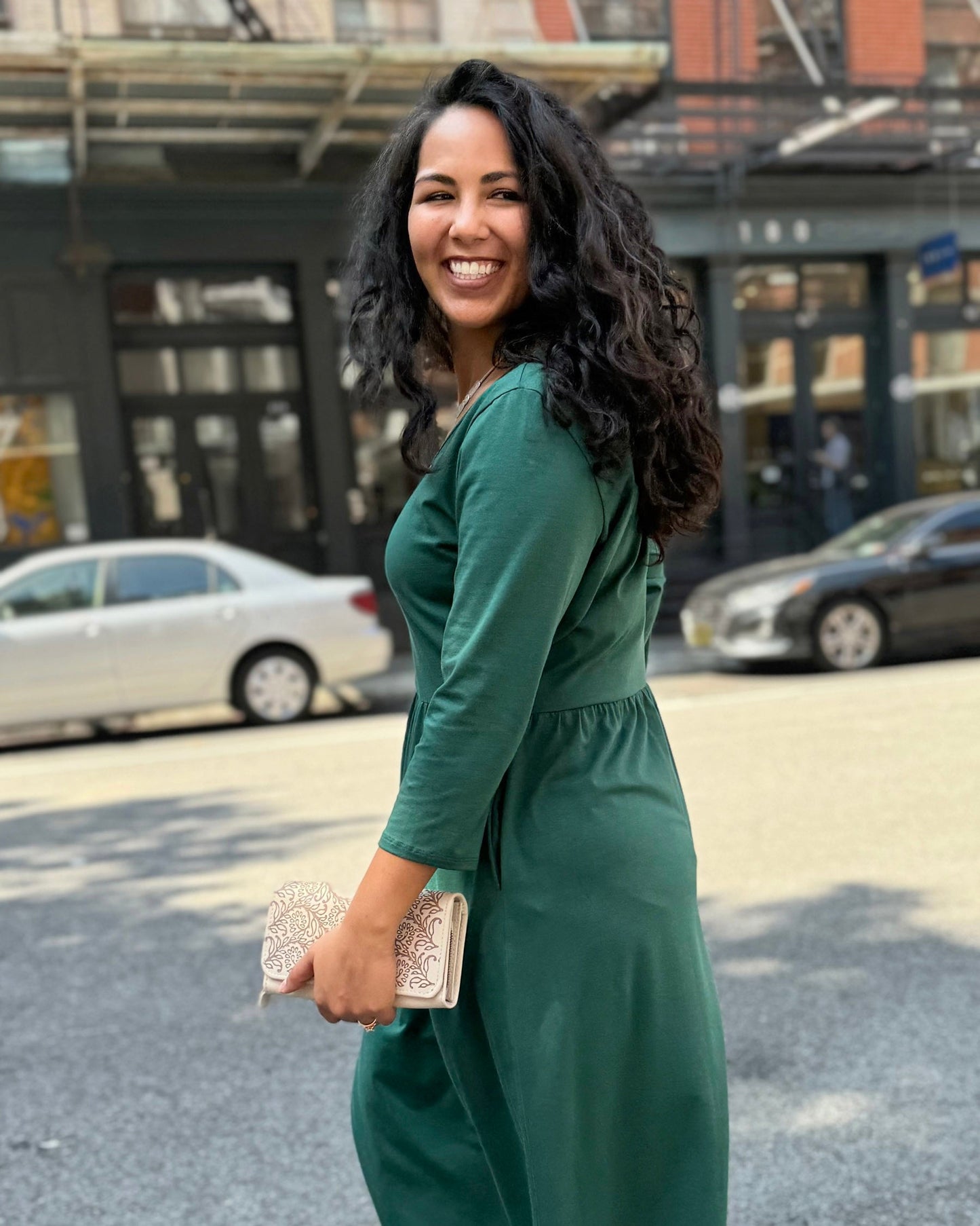 BRIE Maxi Dress in Dark Green