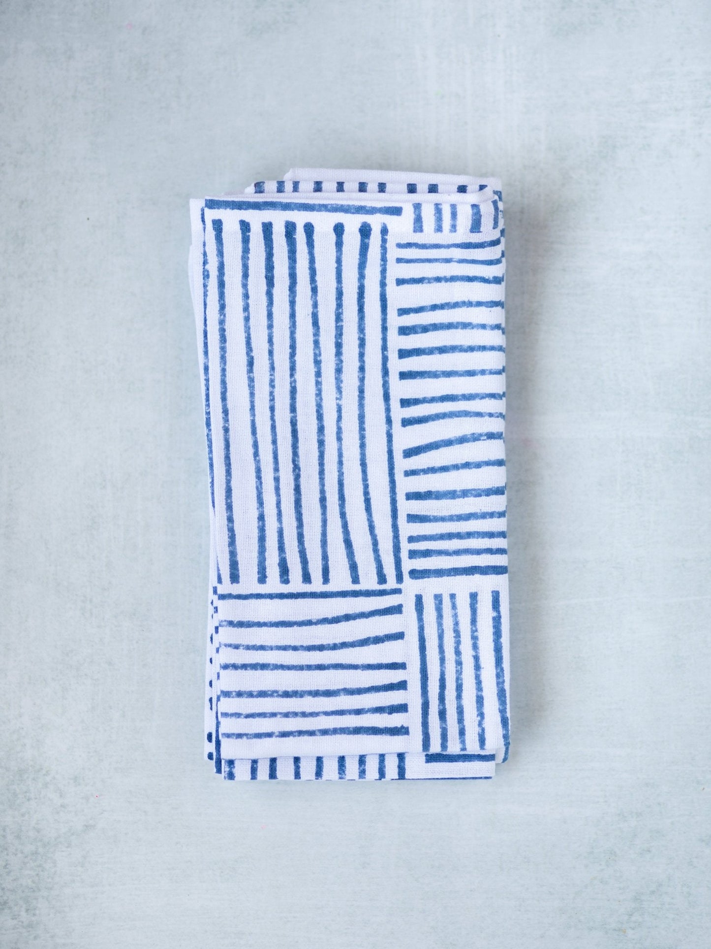 Dinner Napkins (set of 4) - Striped, Navy