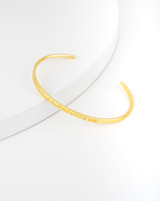 Love Surrounds Me Cuff - Gold - Trades of Hope