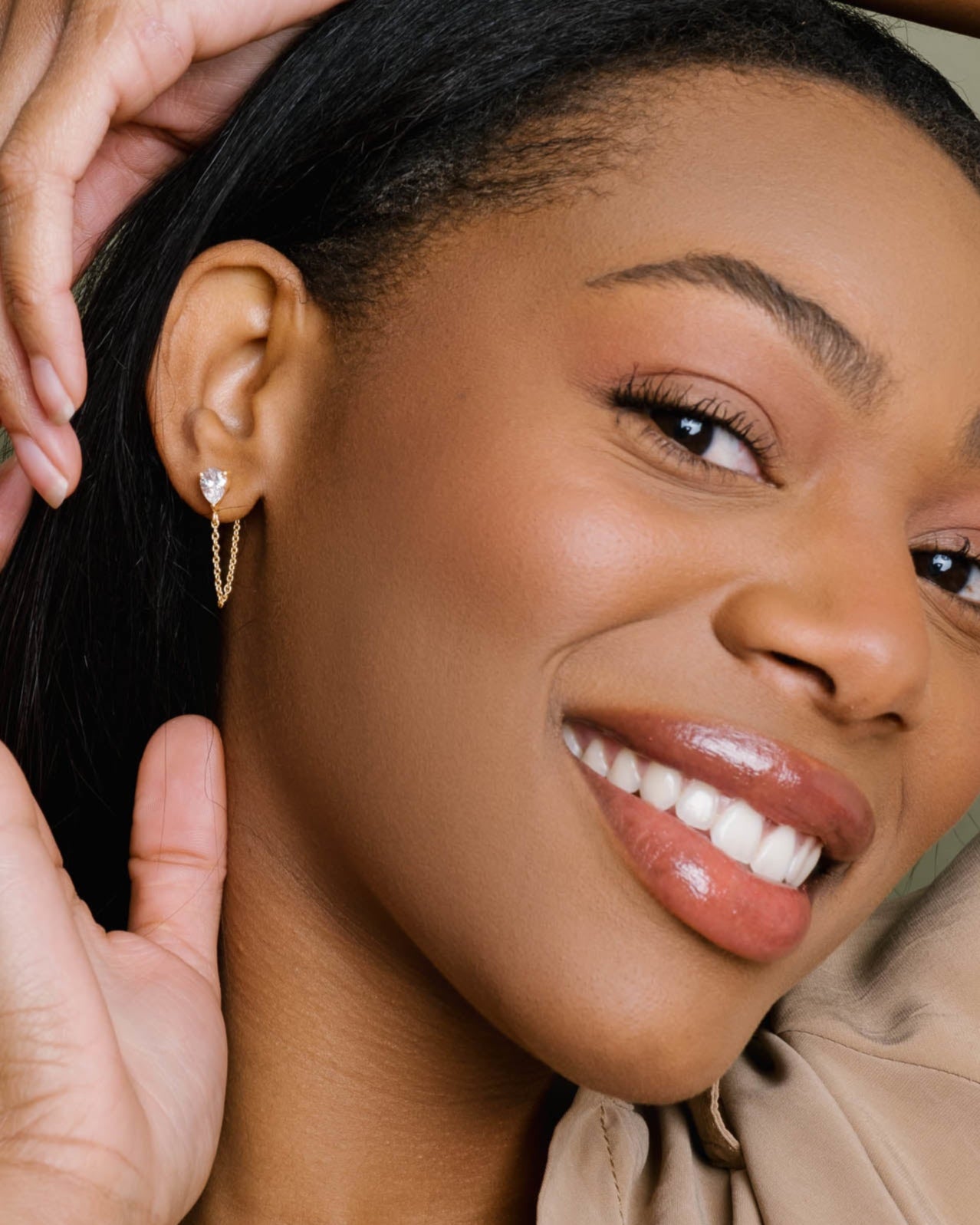 Dewdrop Chain Studs