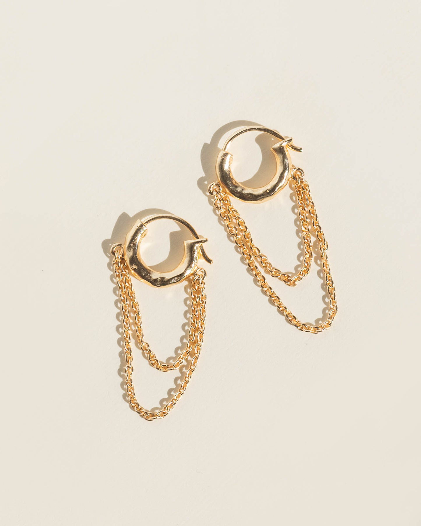 Echo Chain Hoops - Gold