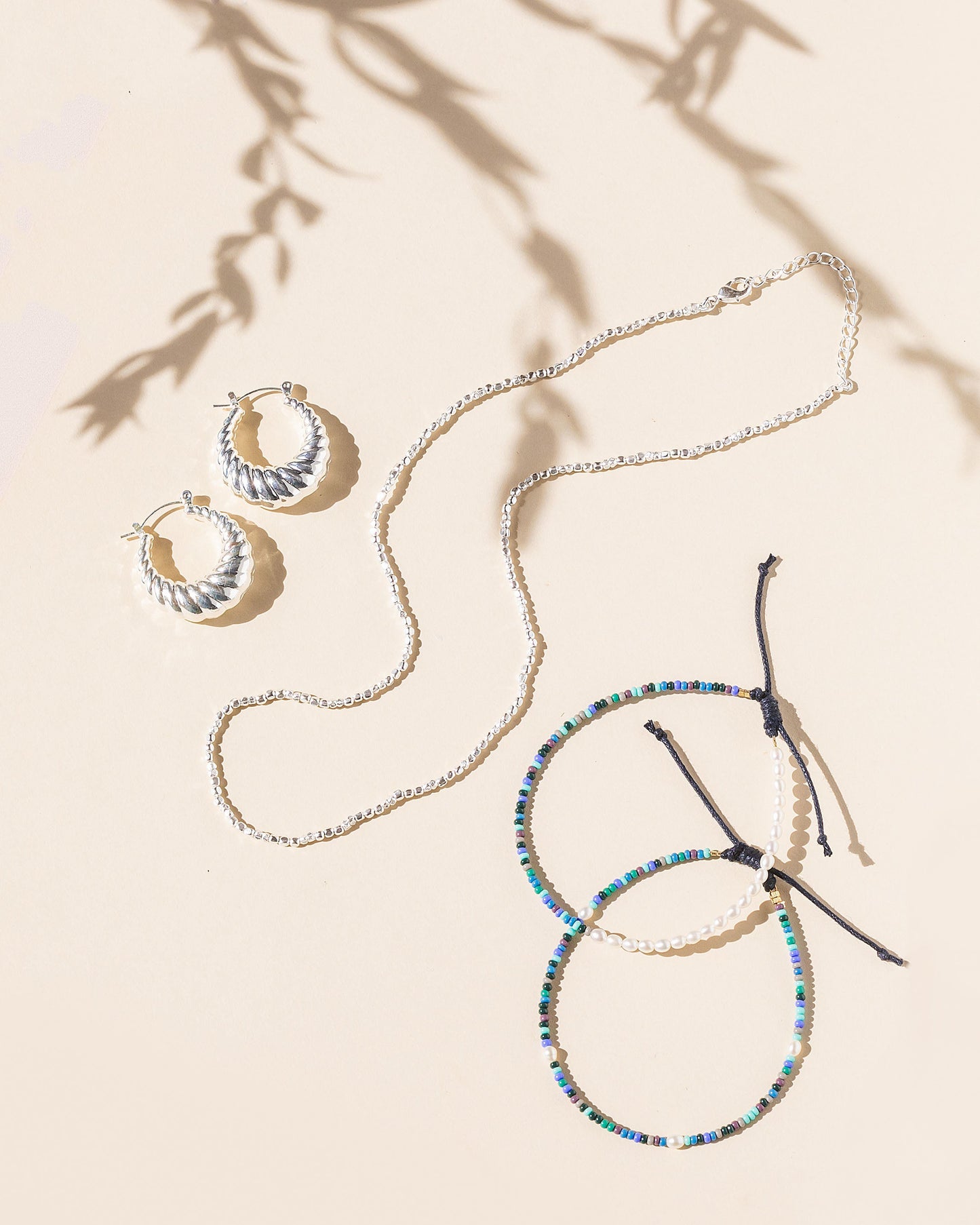 Silver Croissant Hoops - Trades of Hope