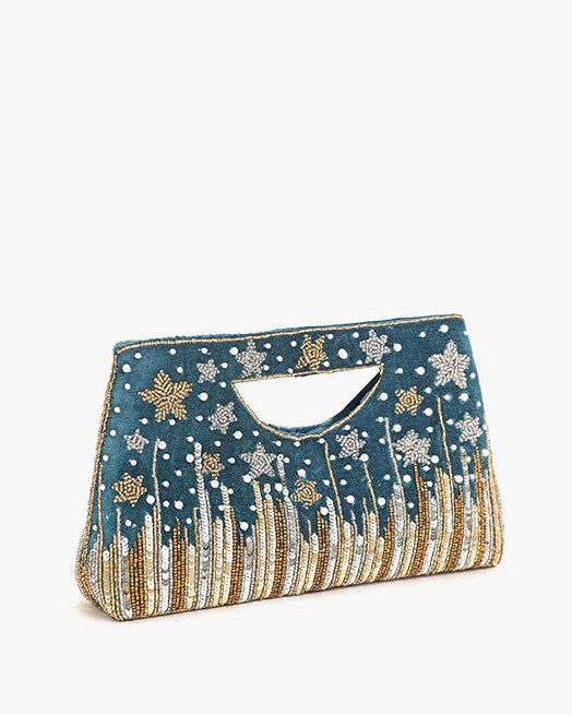 Star Beaded Party Handheld Clutch with Strap
