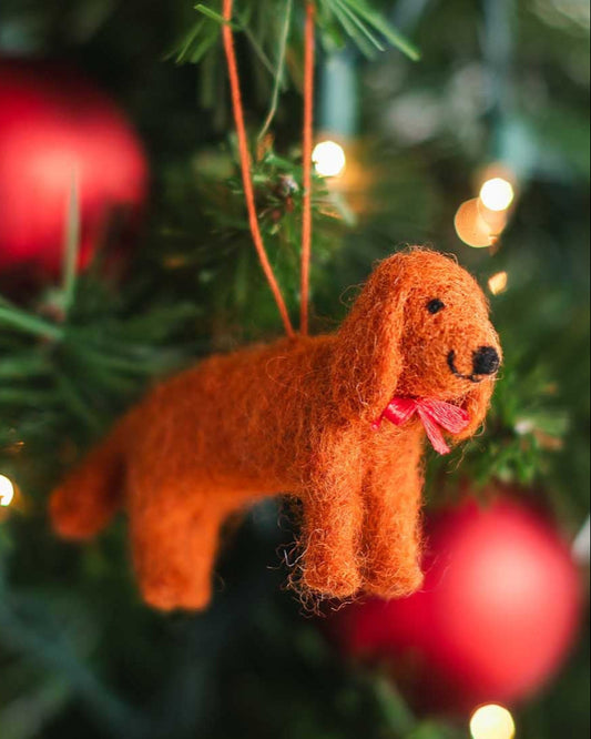 Red Doodle Ornament