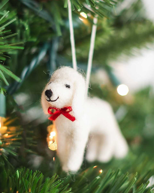 White Doodle Ornament