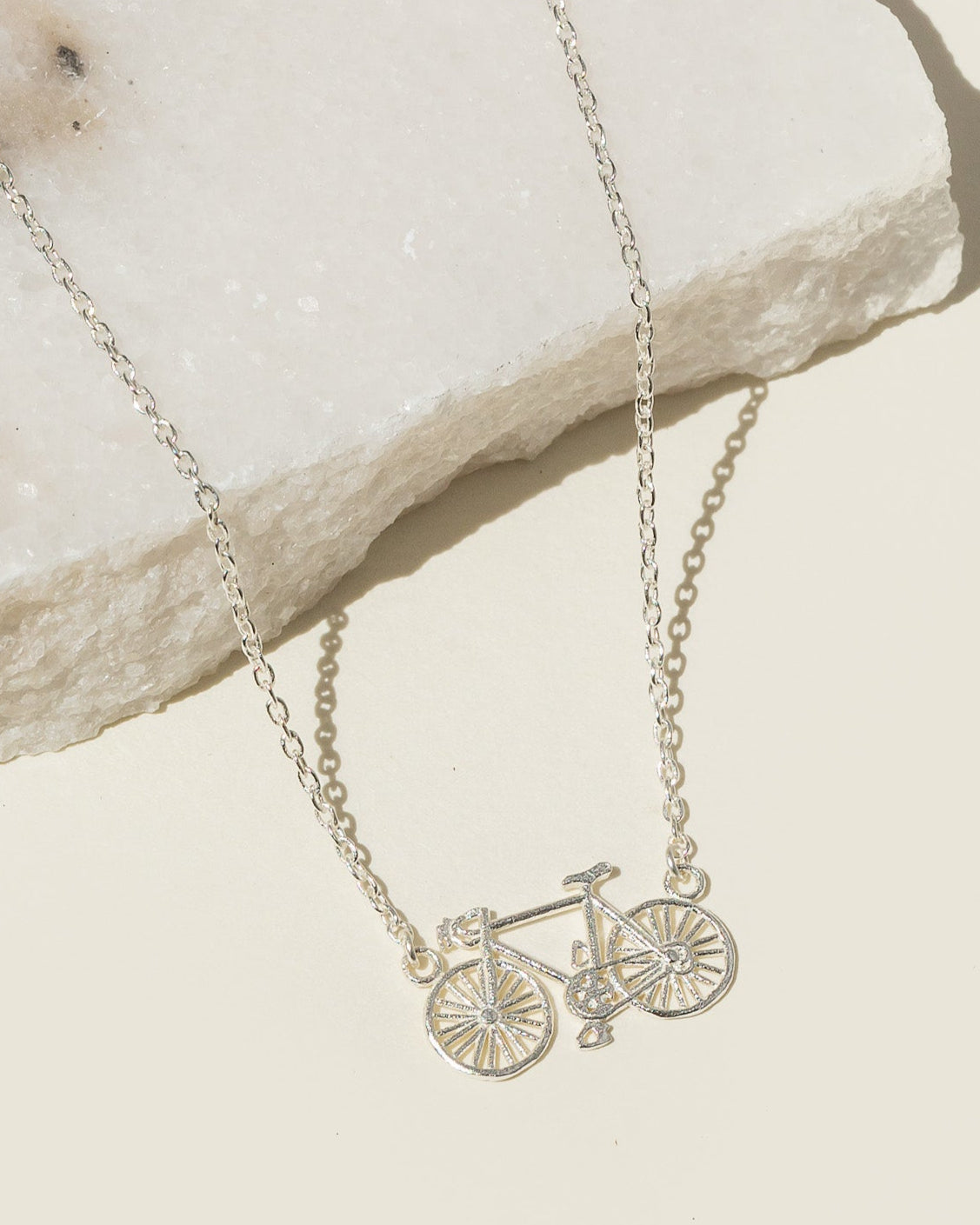 Bicycle Necklace Silver - Main Image