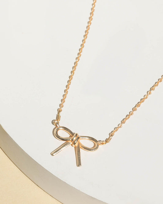 Golden Bow Necklace