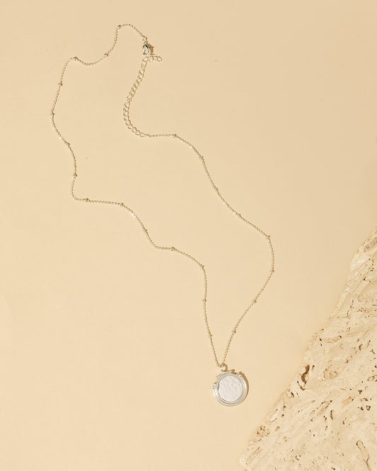 Nova Medallion Necklace - Silver