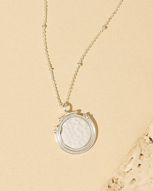 Nova Medallion Necklace - Silver
