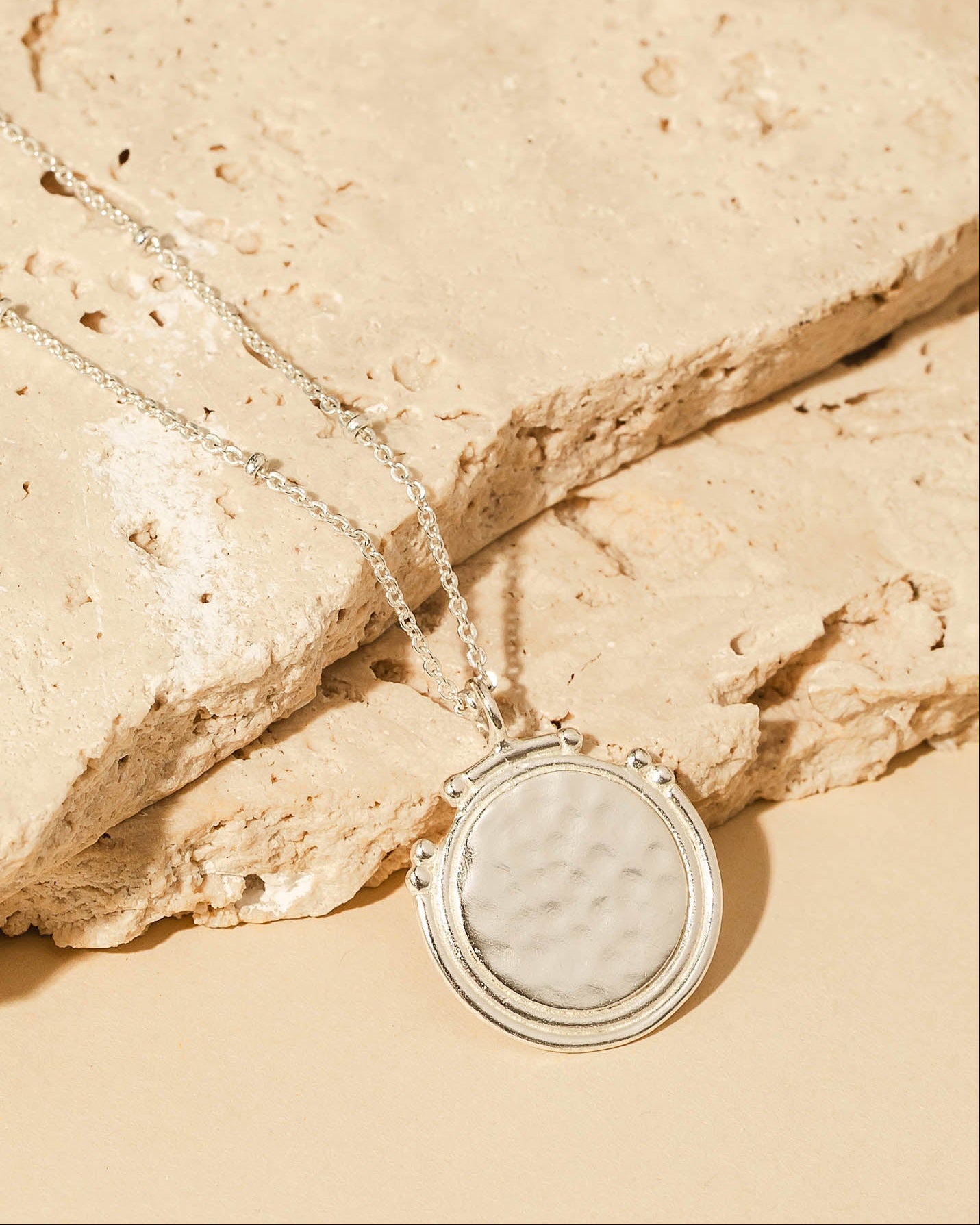 Nova Medallion Necklace - Silver