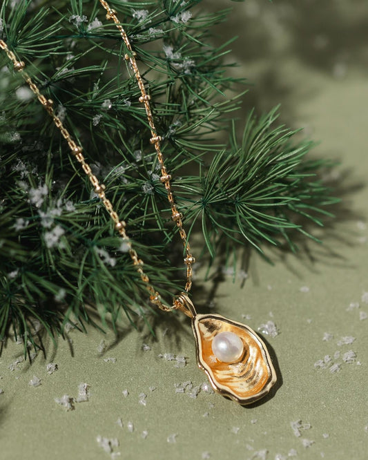 Oyster Necklace - Gold