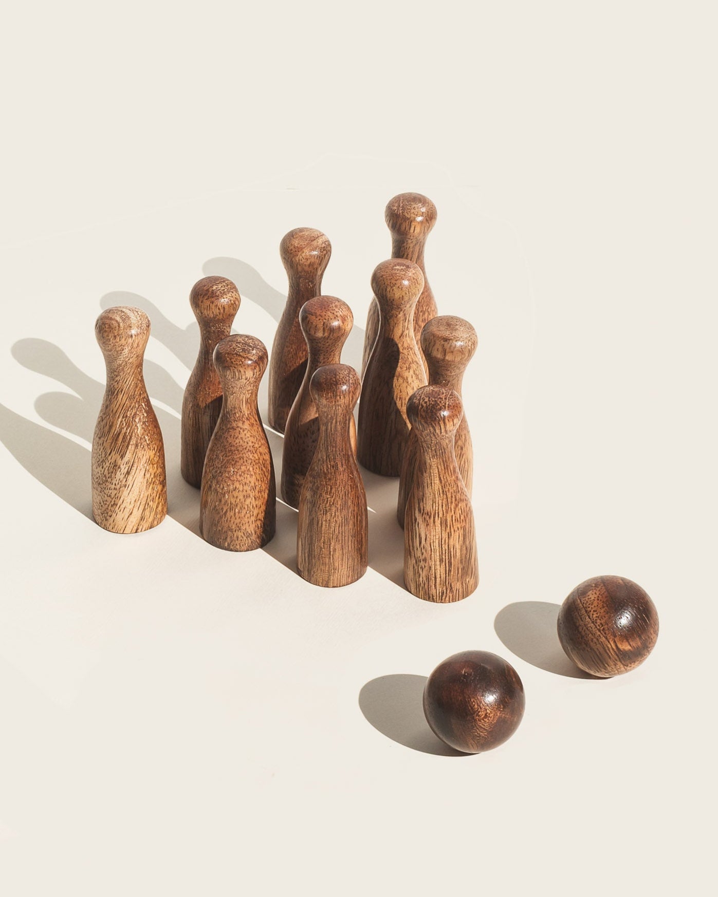 Hand-Carved Bowling Game