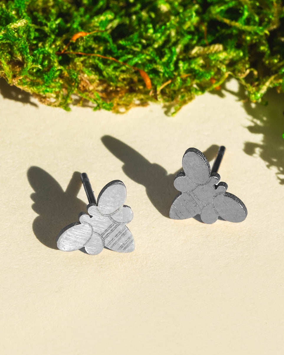Bumblebee Studs - Silver