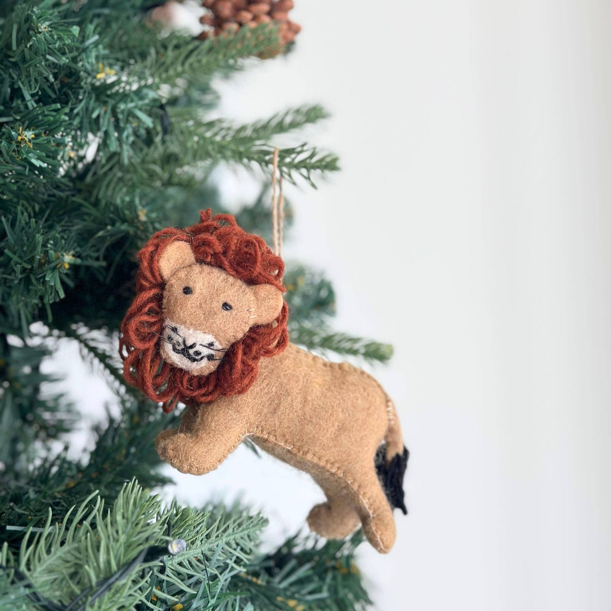 Felt Ornament Set of 5 - Safari Animals