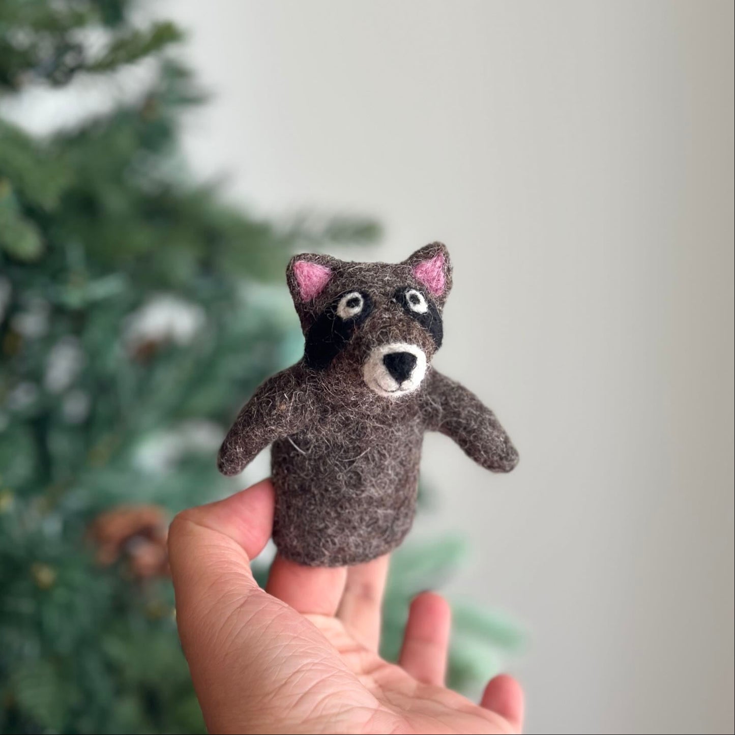 Felt Finger Puppet: Raccoon