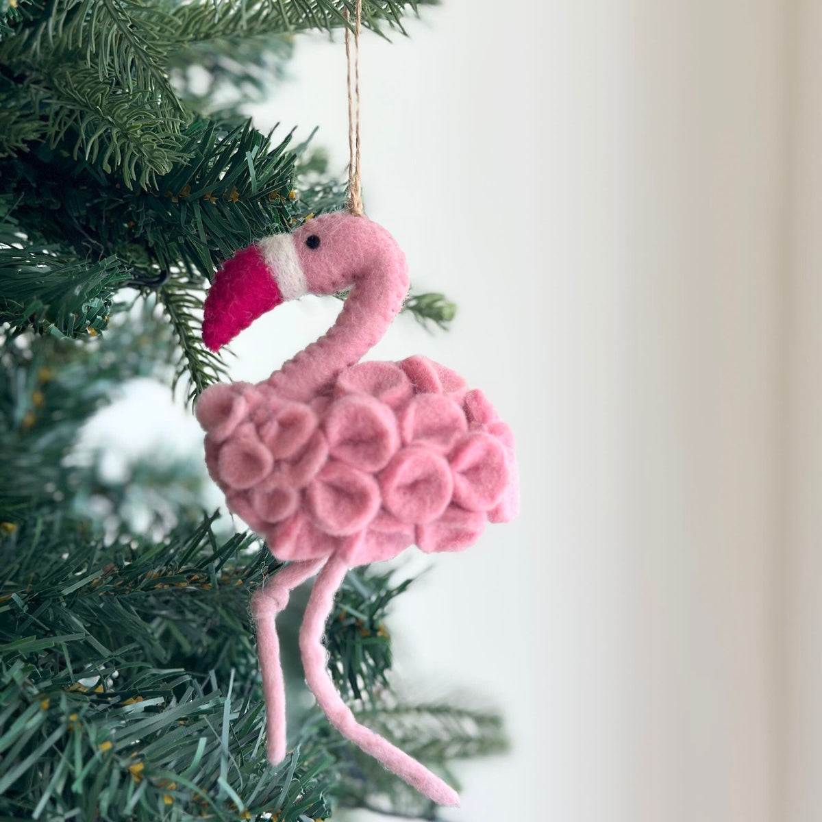Felt Flamingo Ornament
