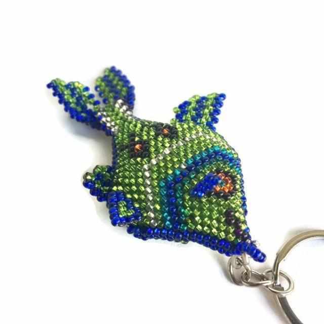 A Fish Seed Bead Keychain - Guatemala