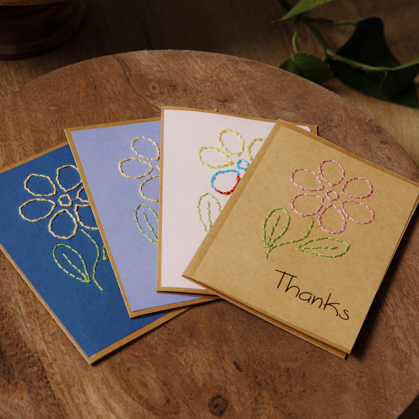 Thanks Floral Greeting Cards