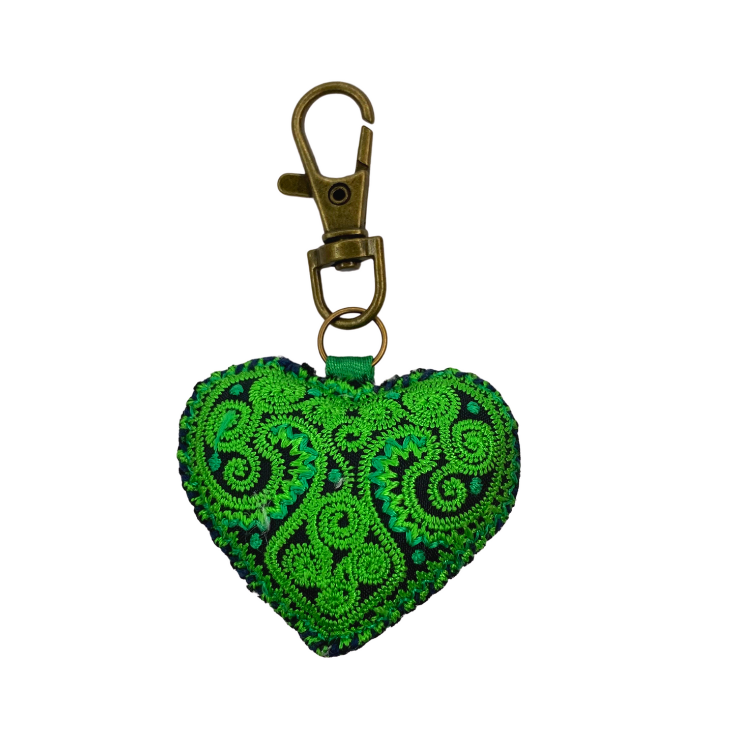 Heart Hmong Embroidered Zipper Pull | Keychain - Thailand