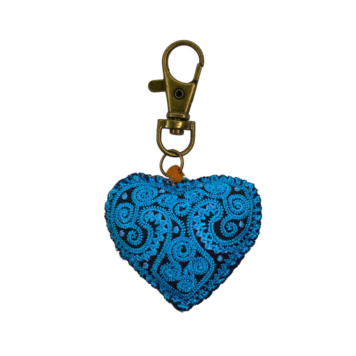 Heart Hmong Embroidered Zipper Pull | Keychain - Thailand