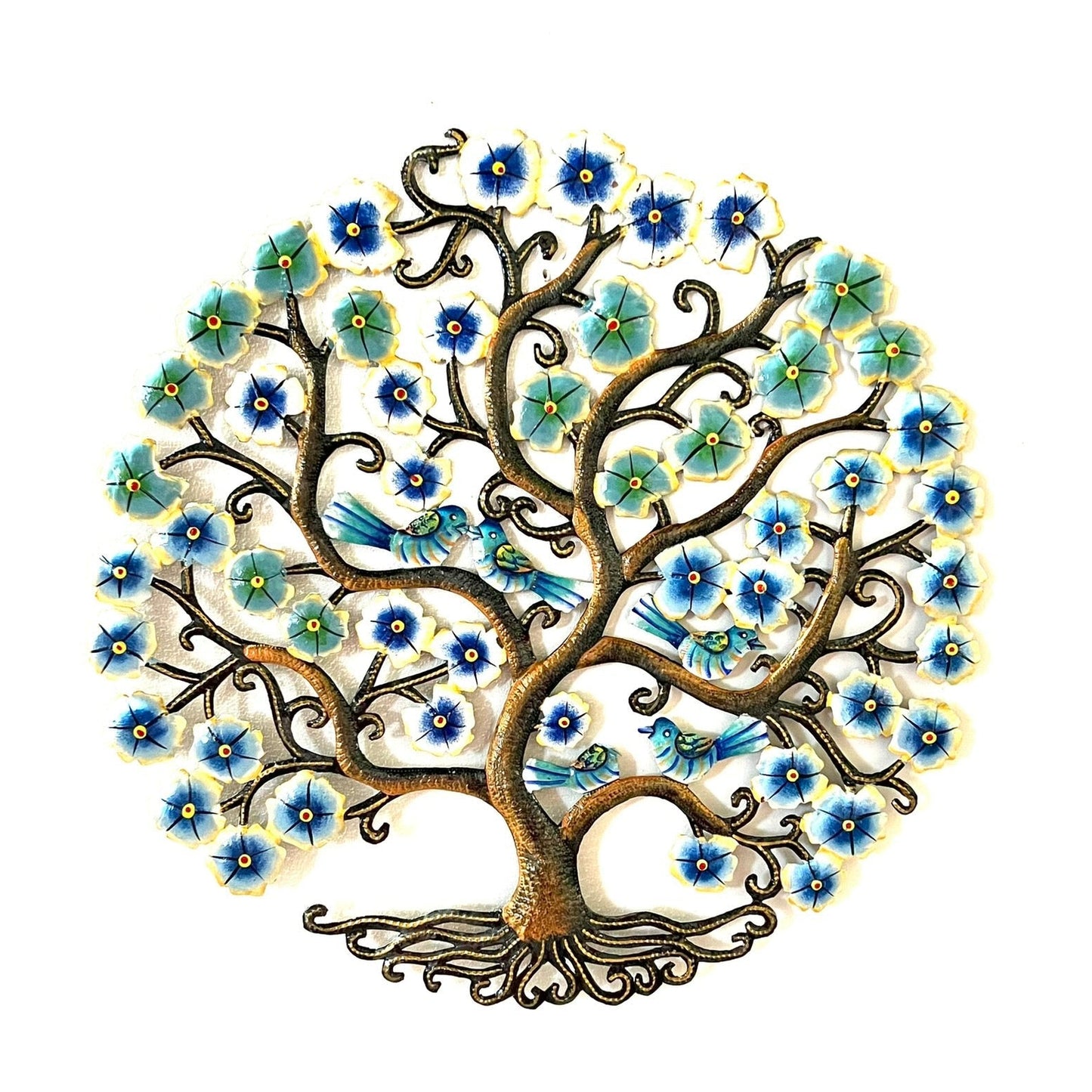 Large Tree of Life - White/Blue/Green
